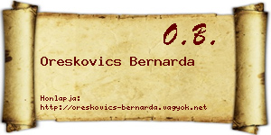 Oreskovics Bernarda névjegykártya